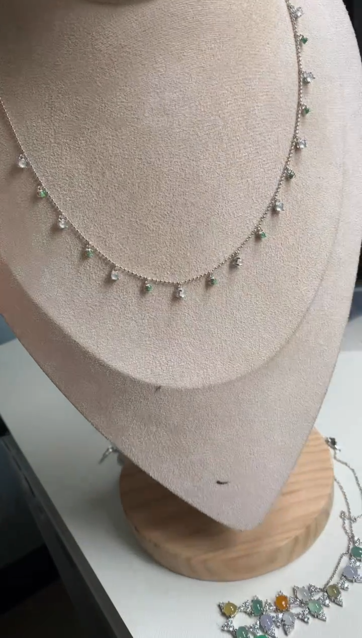 银S925镶嵌戒指翡翠项链11