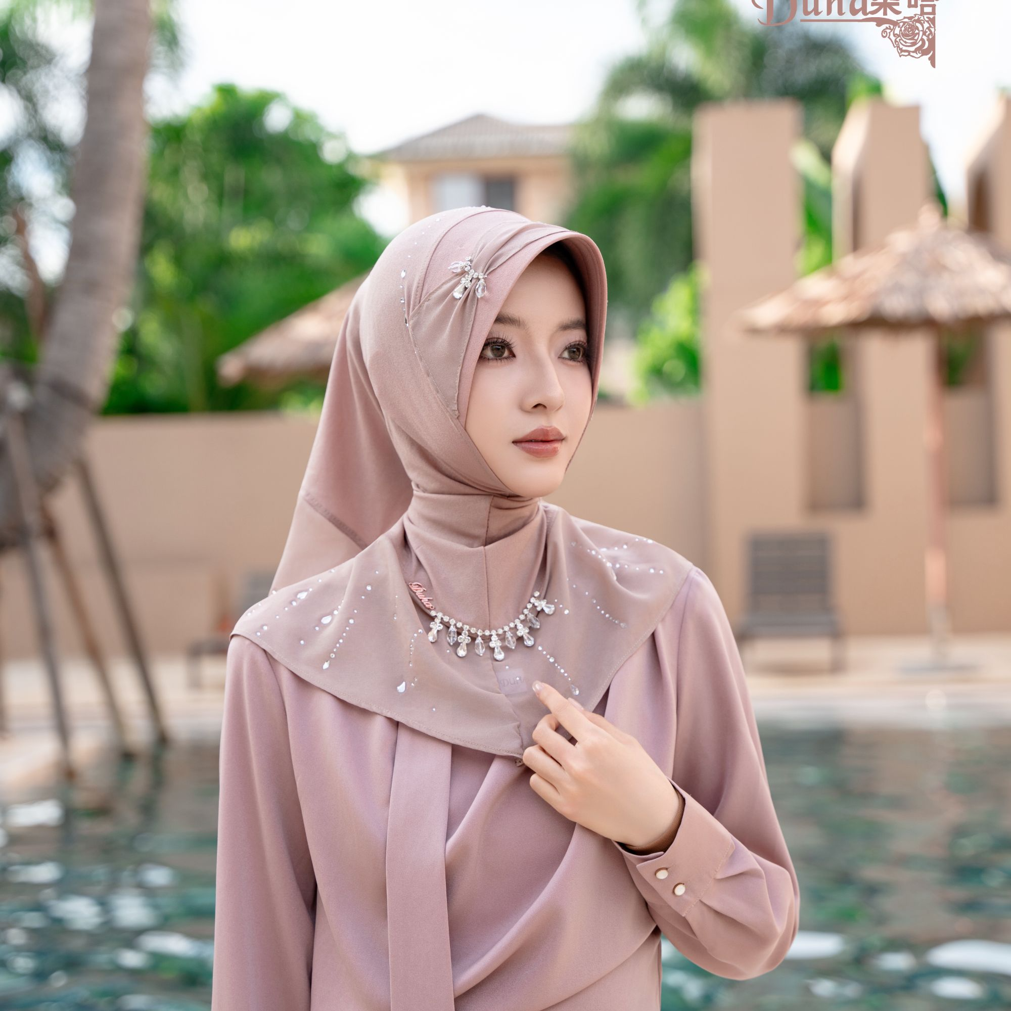 DUHA朵哈【汀雨】原创设计优雅百搭硬帽套头