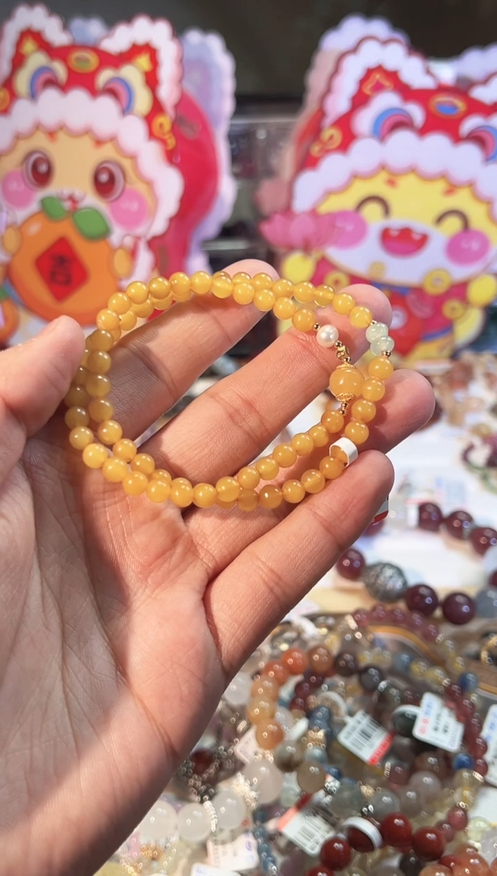 【闪购商品】蜜蜡手链未镶嵌Q866手串