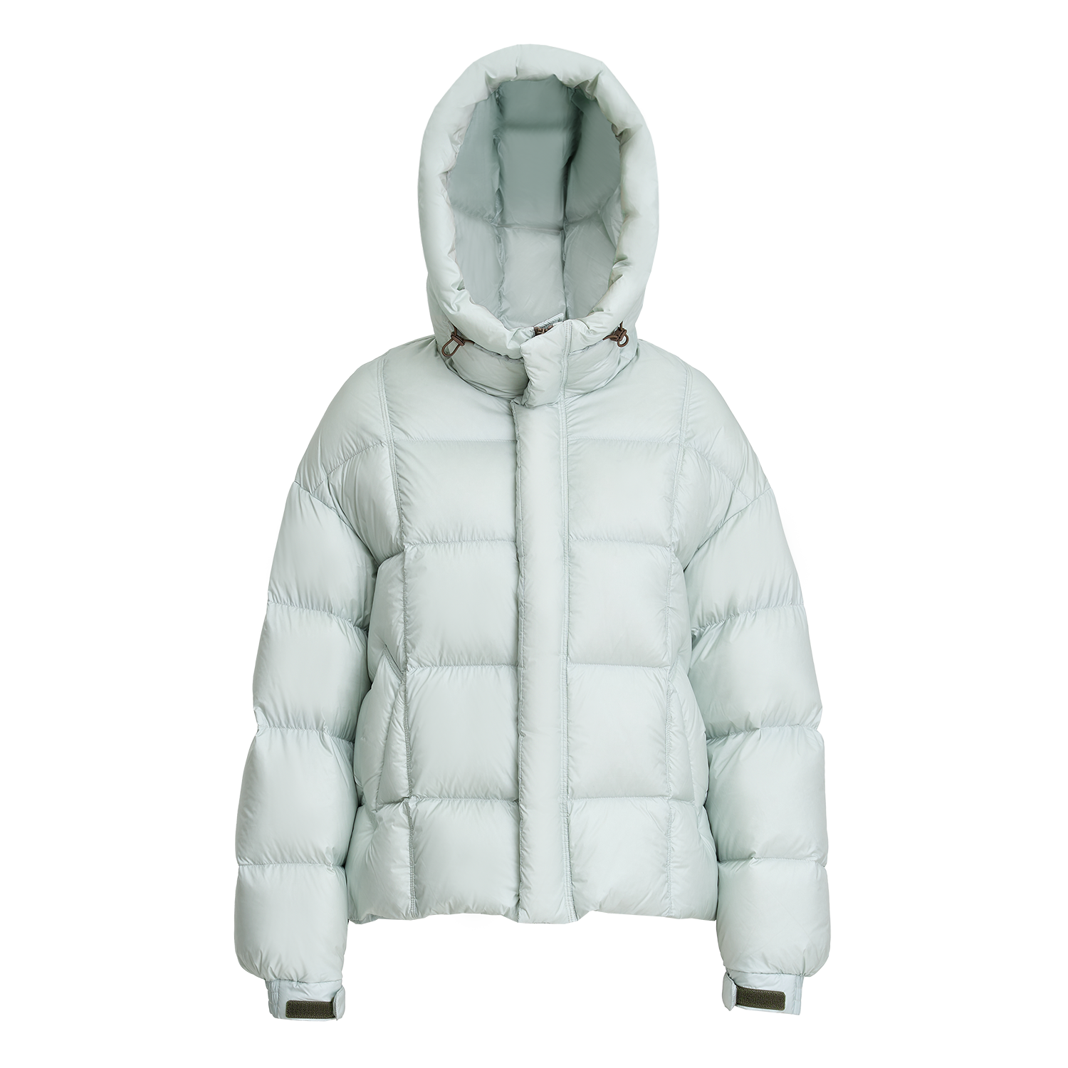 HUAHUA 90%白鹅绒 撞色抽绳连帽高蓬松柔软女款羽绒服 G2520