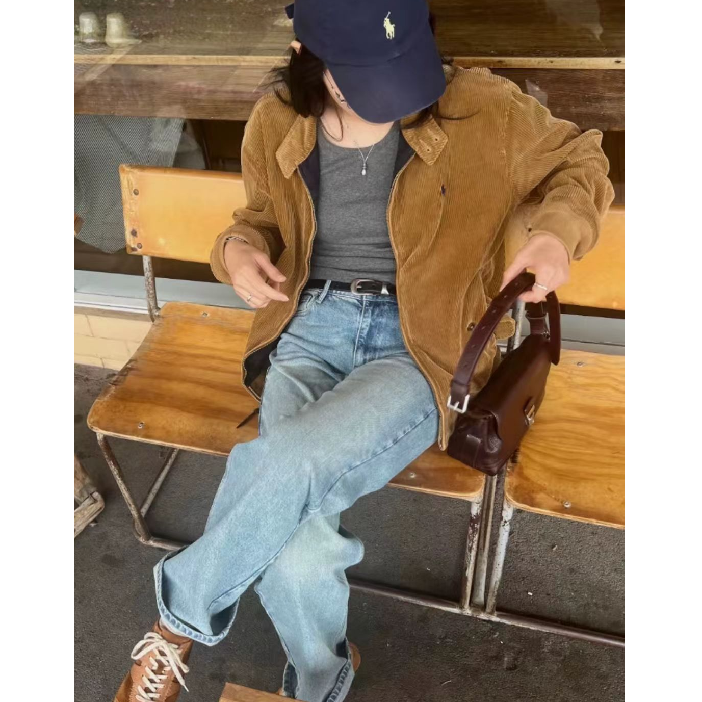 小马刺绣灯芯绒高端款订单品质男女同款外套