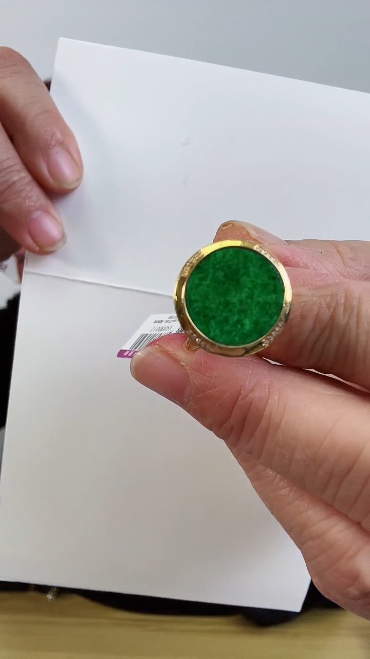 【闪购商品】翡翠戒指18K金镶嵌戒指