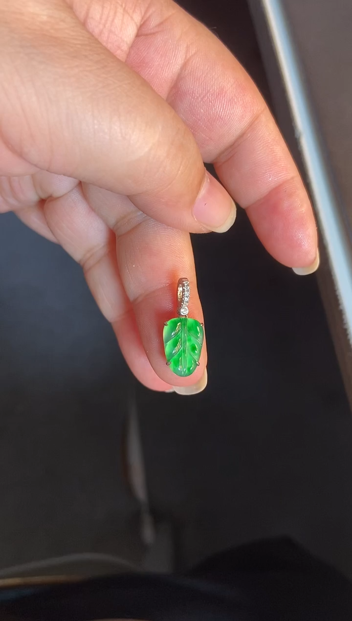 吊坠(不含链)银S925镶嵌翡翠1