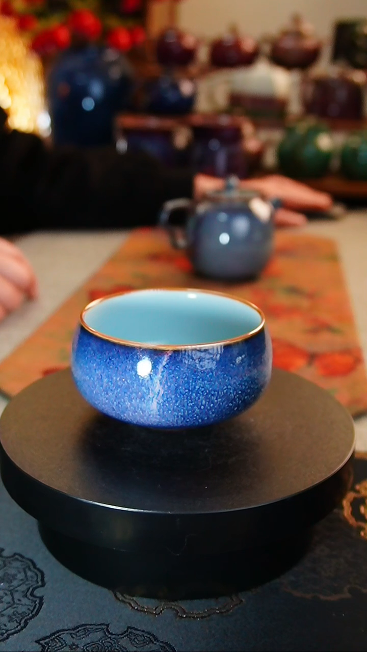 【闪购商品】瓷片365  蓝禅定杯  何