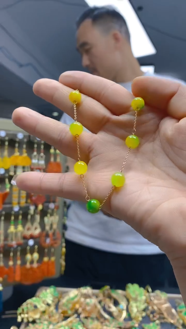 【闪购商品】翡翠耳饰合金0592翡翠手链