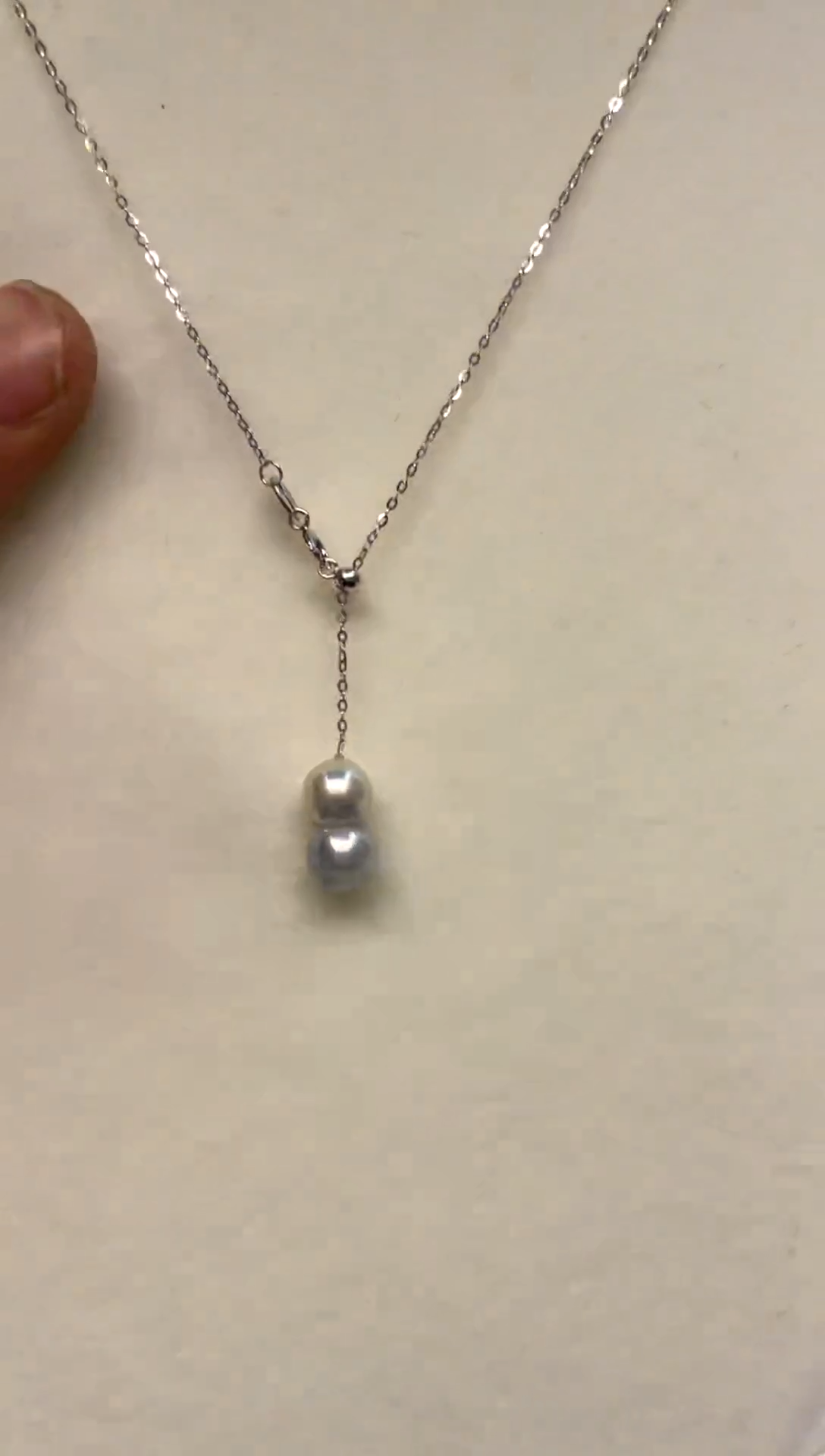 颈饰银S925镶嵌海水珍珠7-8