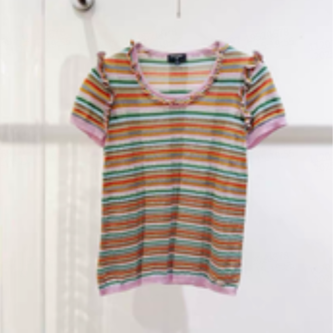 未使用 Chanel/香奈儿 古巴系列针织短袖 多色/34