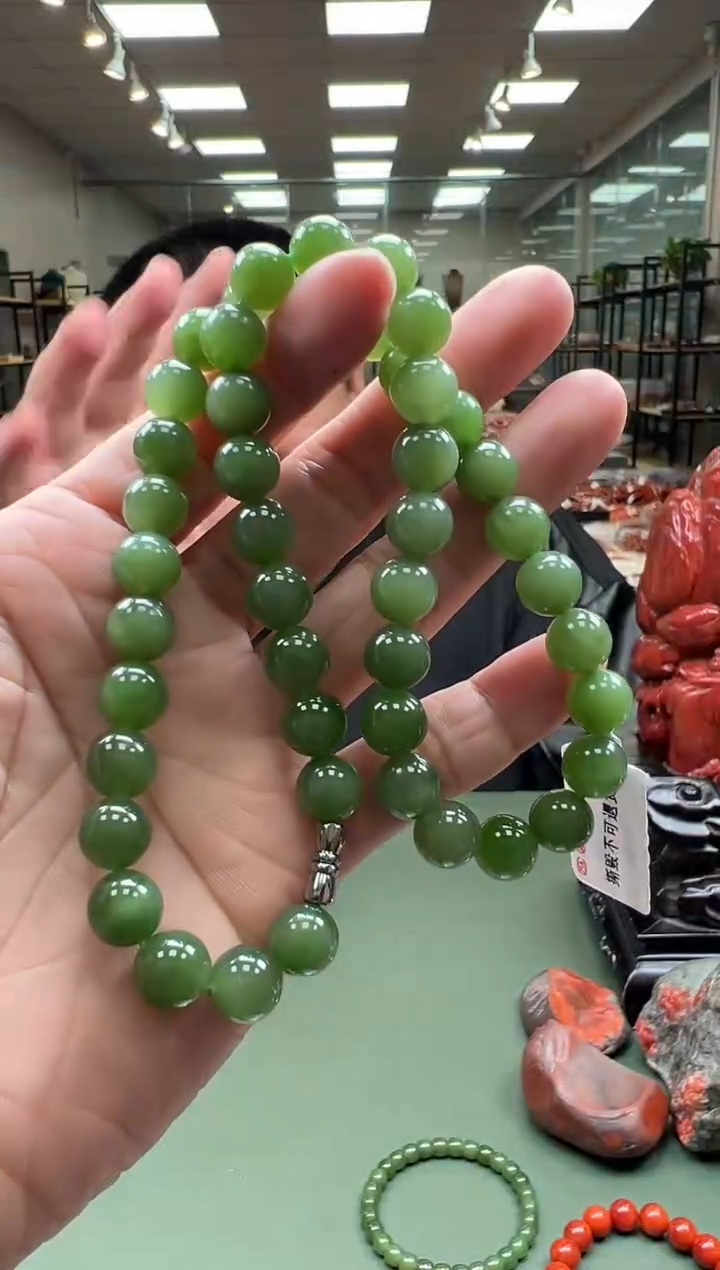 【闪购商品】和田玉项链未镶嵌一条约9mm 多样性发货