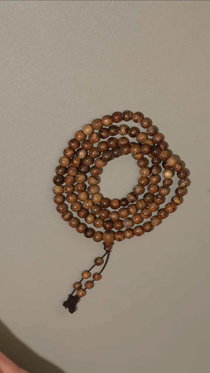 沉香手串芽庄黄油老料99分沉0.5多圈手串8.47克