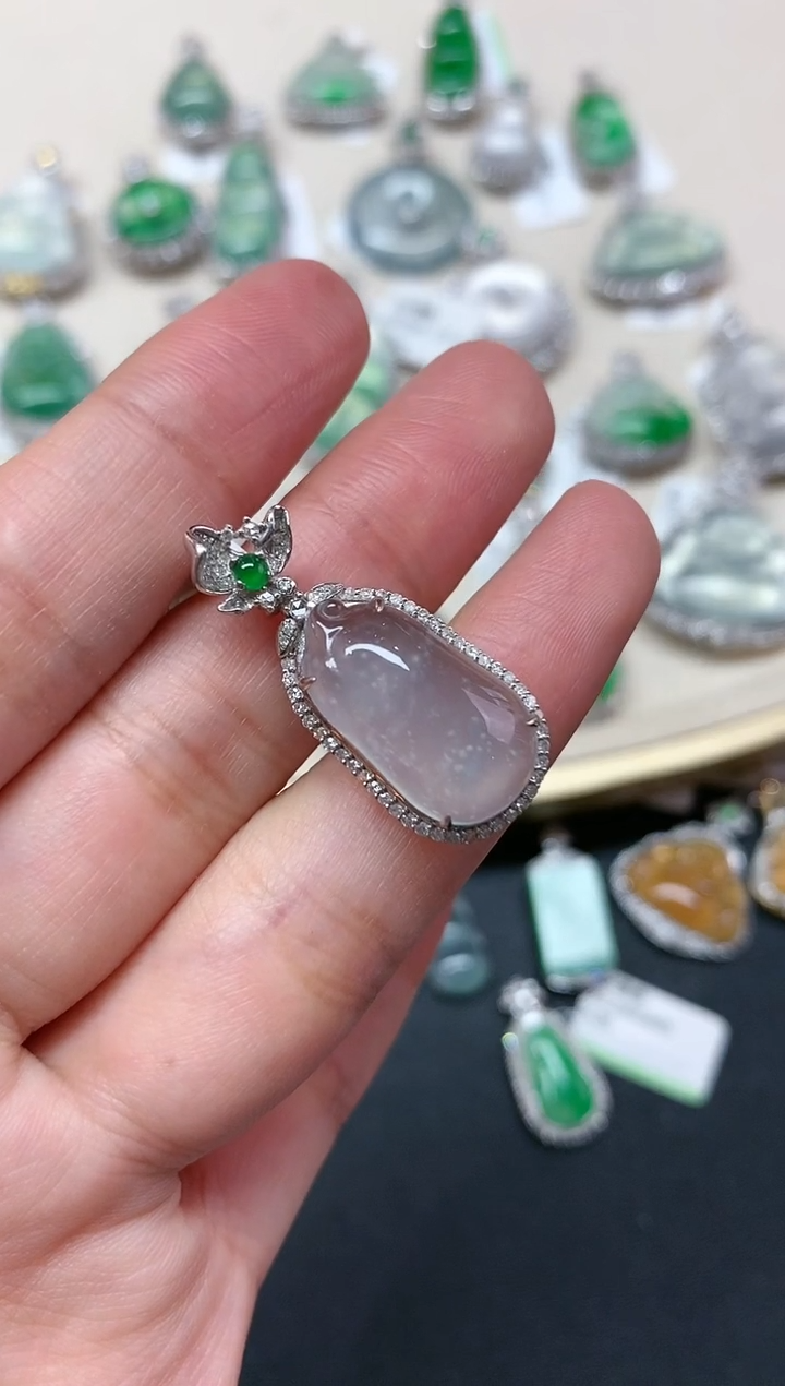 【闪购商品】翡翠吊坠(不含链)18K金镶嵌A16|·8800