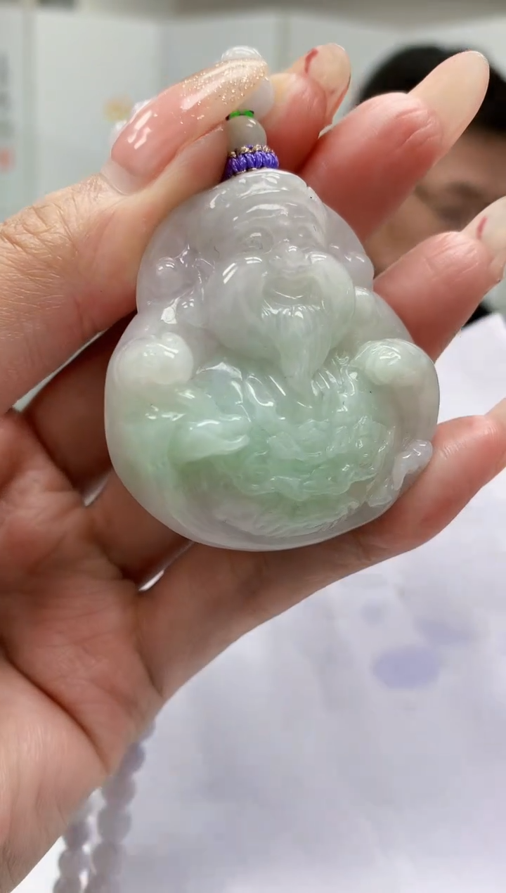 【闪购商品】定制翡翠未镶嵌5152MM-毛货挂件74赠珠链