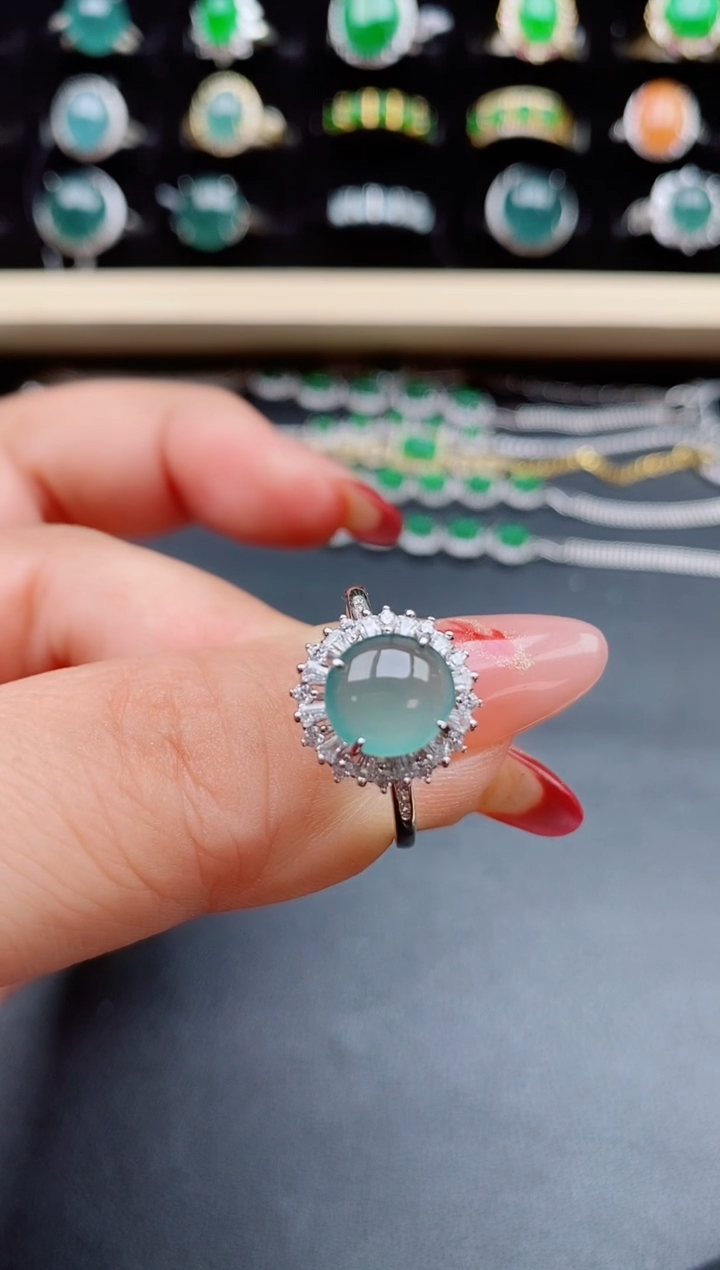 【闪购商品】翡翠戒指银S925镶嵌321321