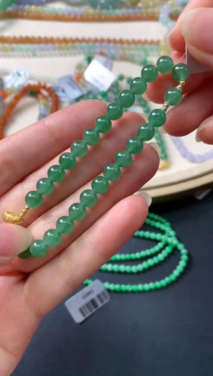 未镶嵌手串翡翠R402|7999