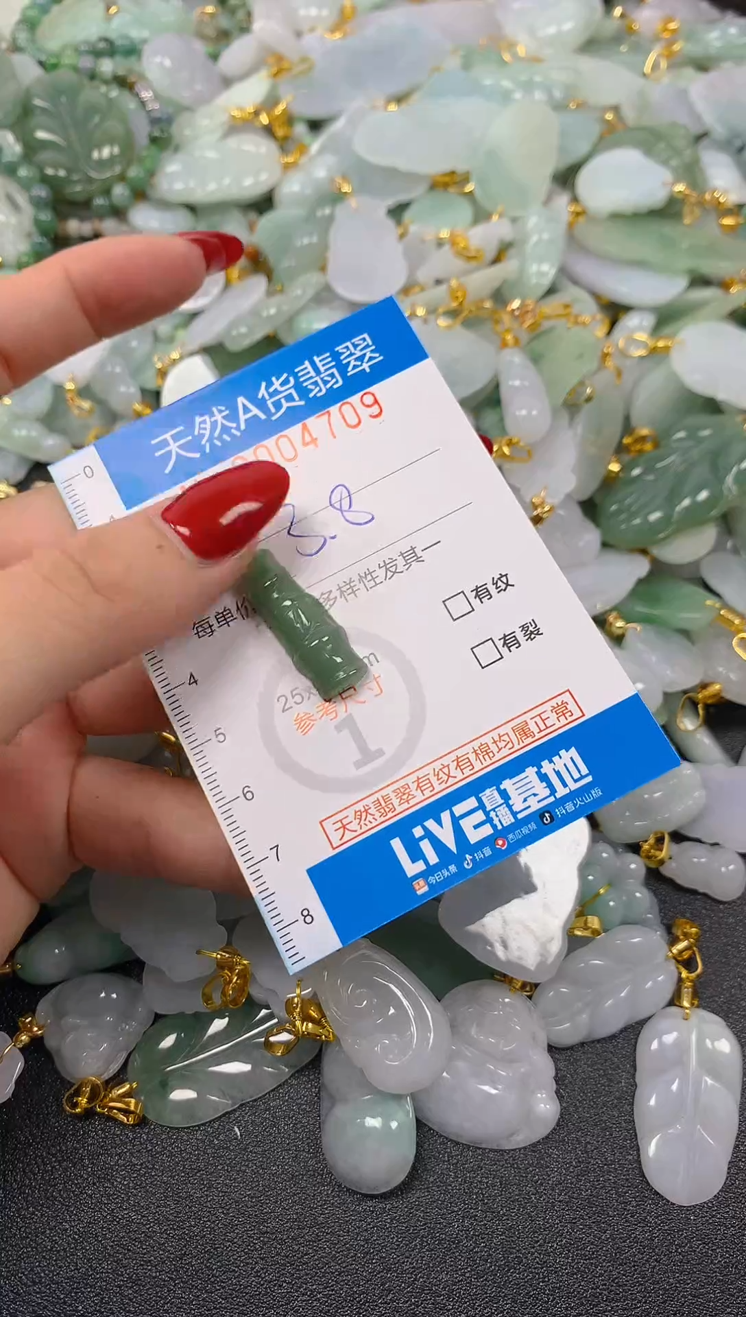 颈饰未镶嵌翡翠净货挂件-4709