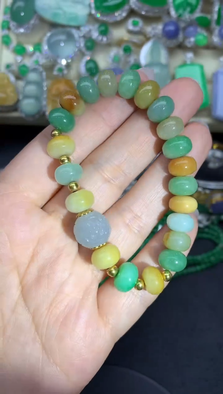 【闪购商品】翡翠手链未镶嵌112中国好珍宝