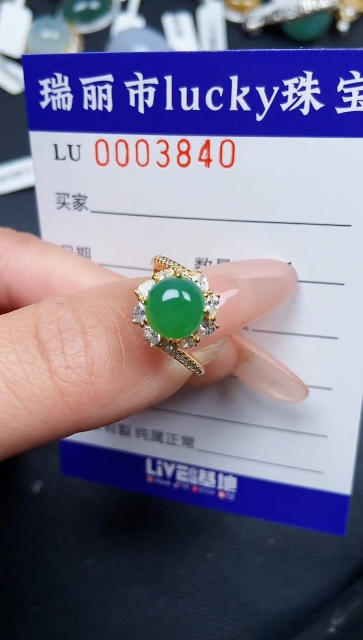 【闪购商品】翡翠颈饰银S925镶嵌3840