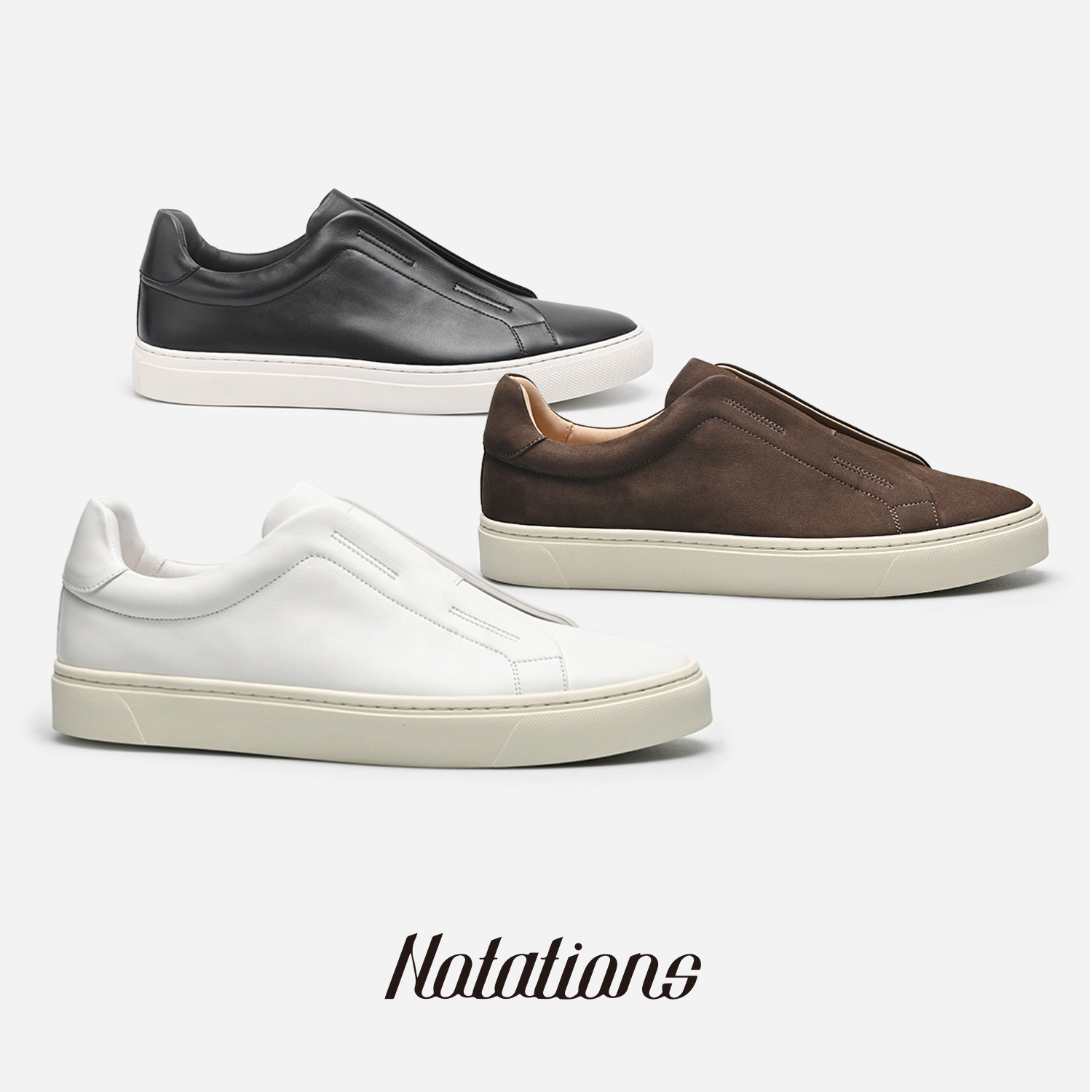 【Notations】2.0楦男士头层牛皮一脚蹬时尚英伦百搭透气老钱风男鞋