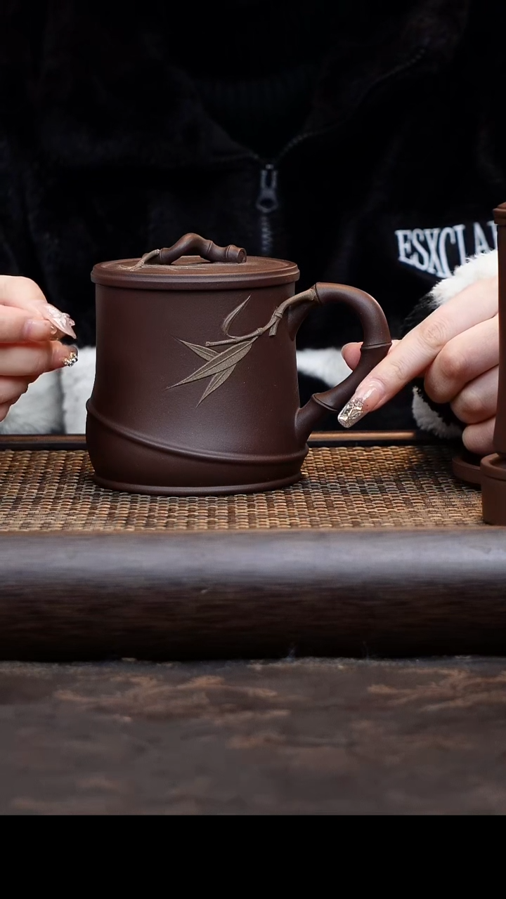 【闪购商品】紫砂茶杯紫泥竹节101