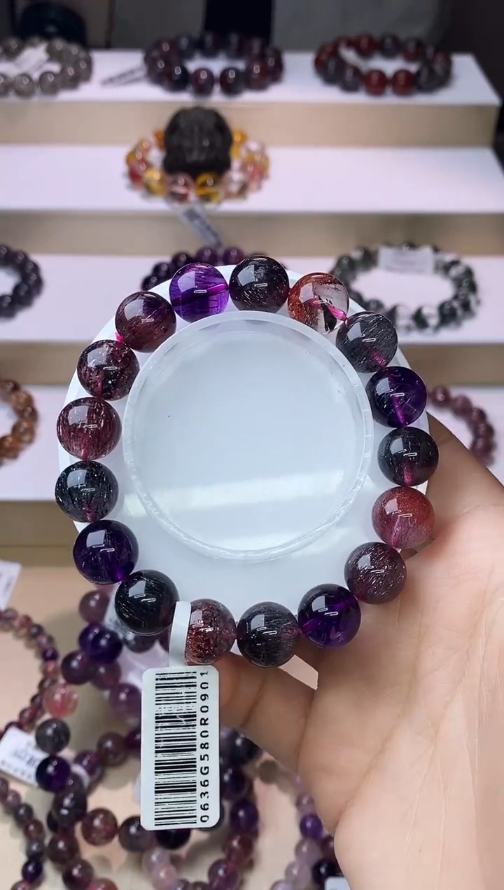 【闪购商品】水晶手链未镶嵌黑加仑超七单圈11m+