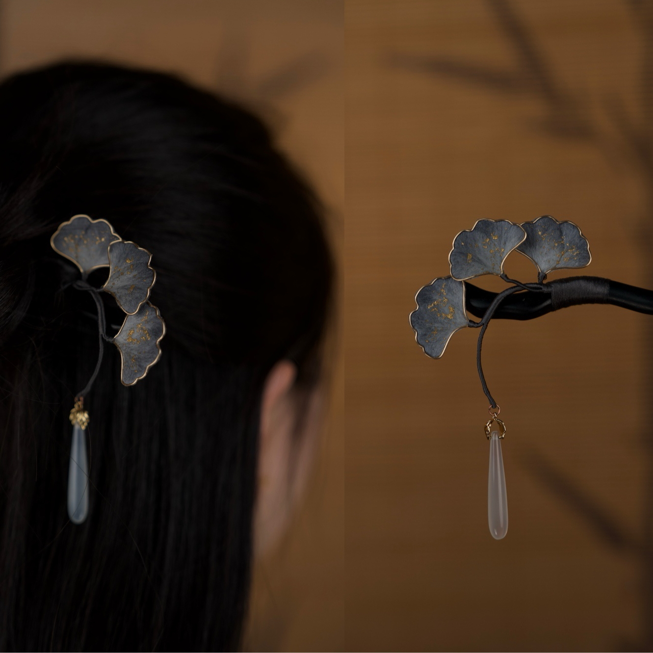 【杏花缀玉】手工绒花发簪