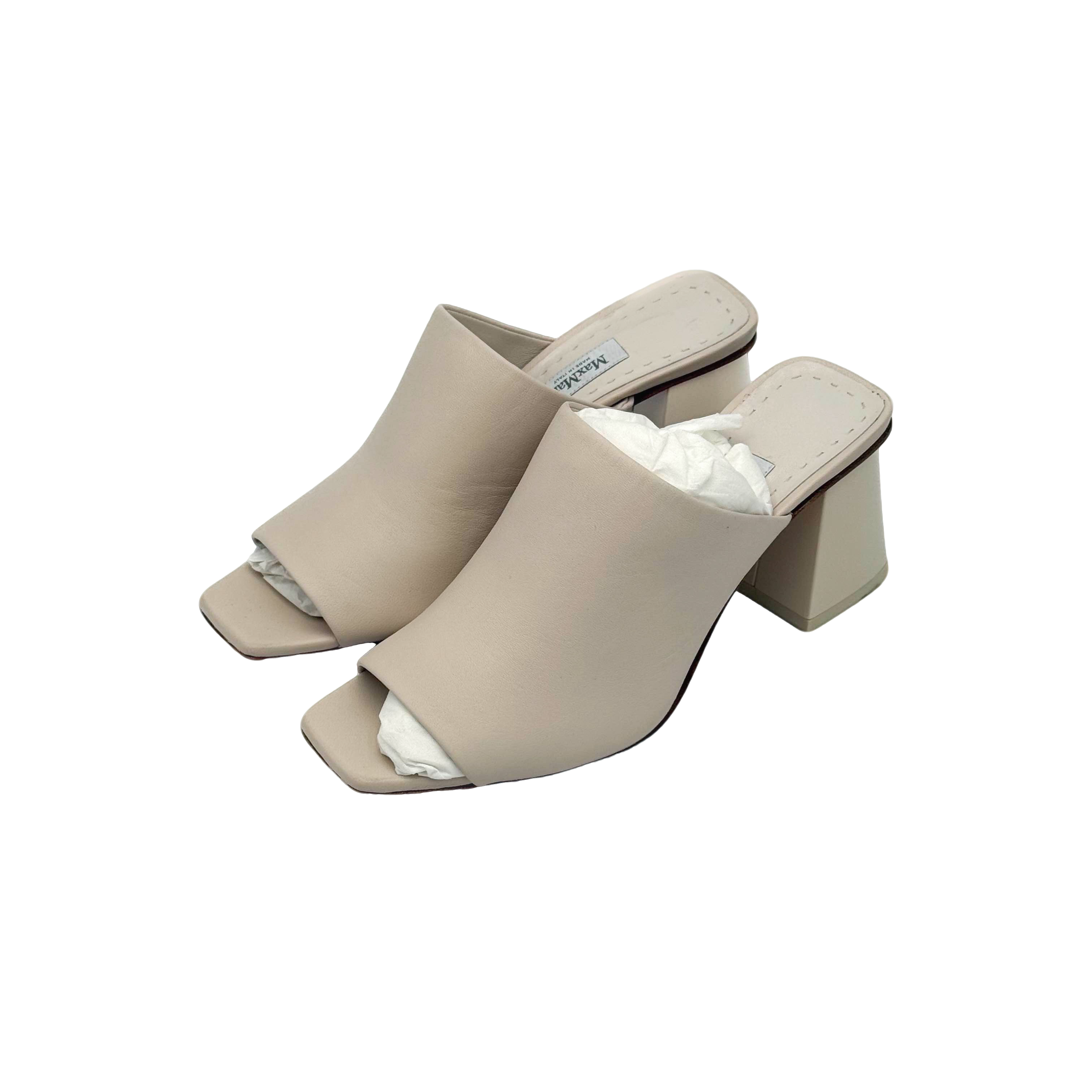 未使用 MaxMara 高跟穆勒凉拖/原盒配件/36.5码/DM0109