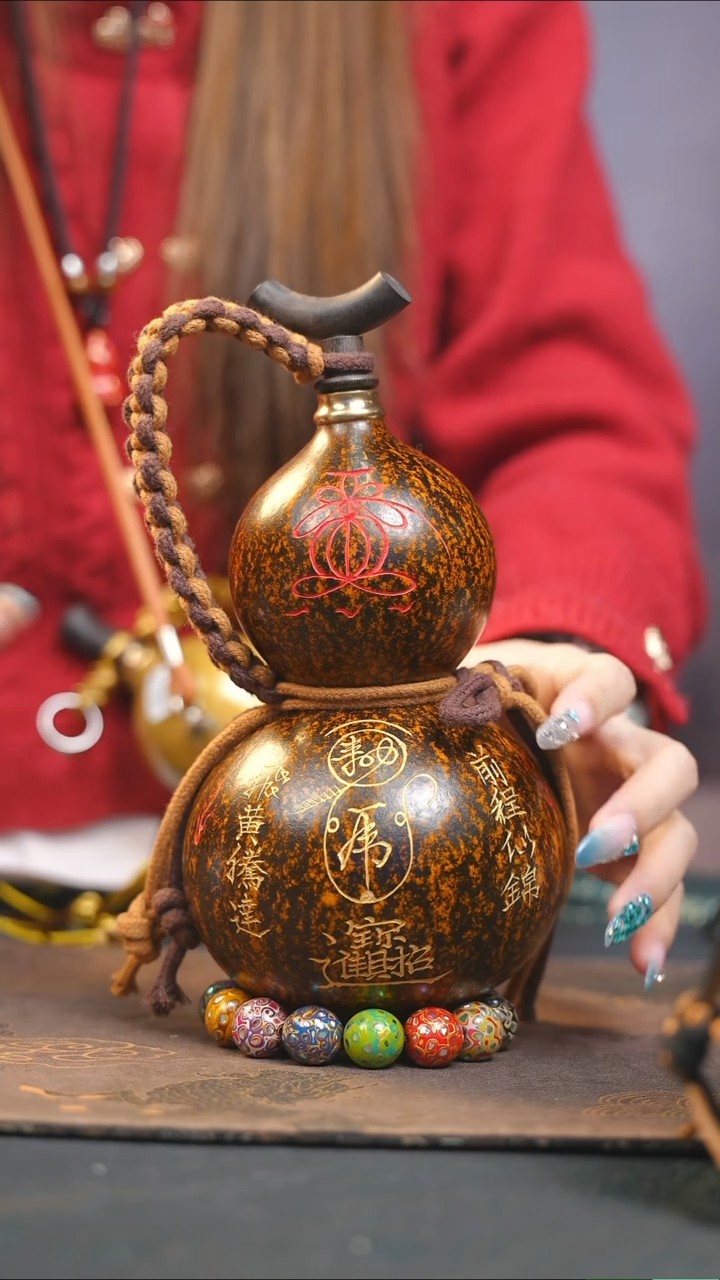 【闪购商品】WZ190大漆酒葫芦不包手串及旋转底座