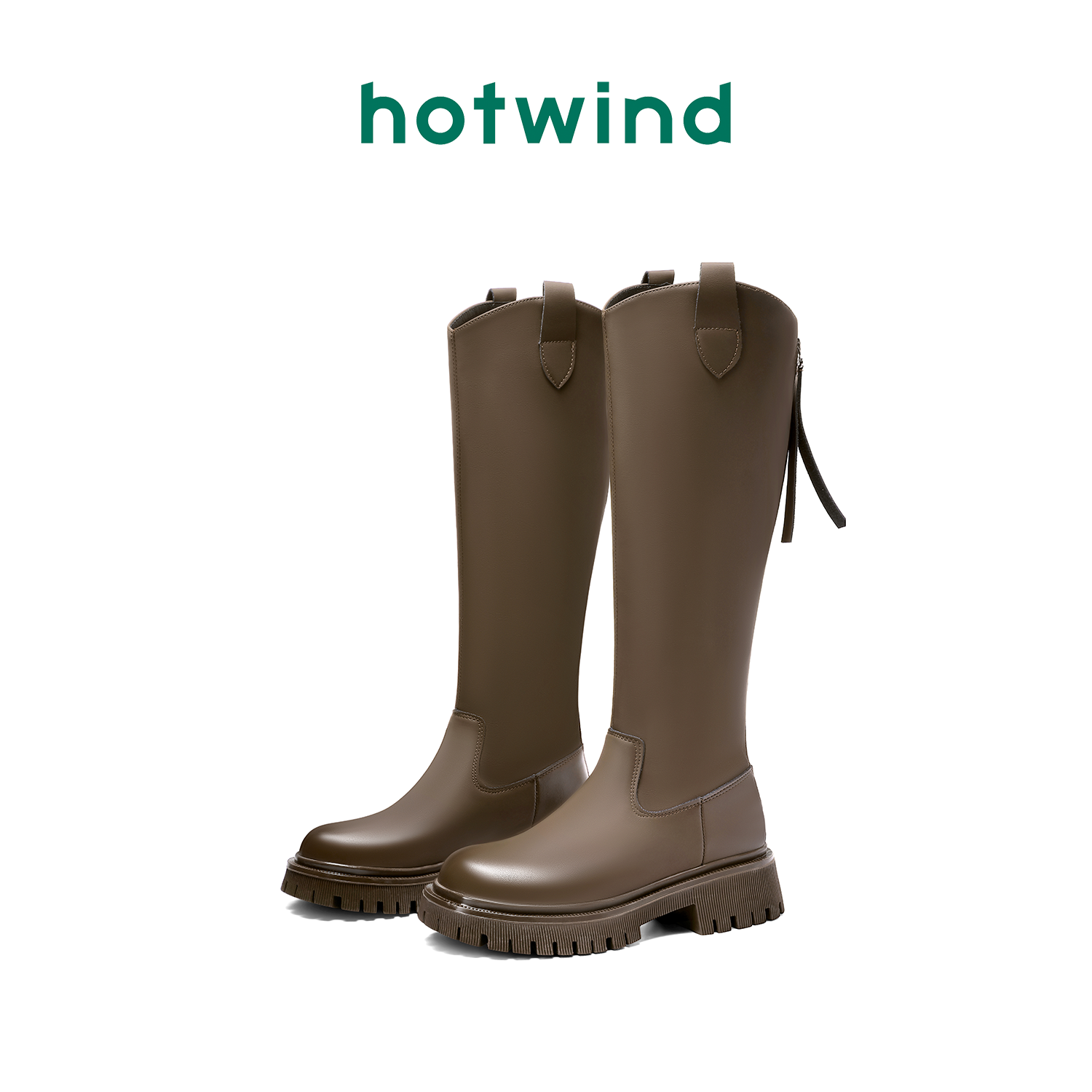 Hotwind/热风长靴2025秋季英伦骑士长筒靴H85W3Y04-Y