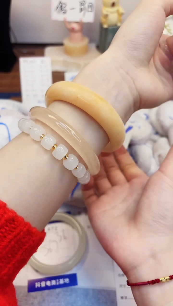 【闪购商品】石英质玉手镯未镶嵌473-财气镯-圈口58