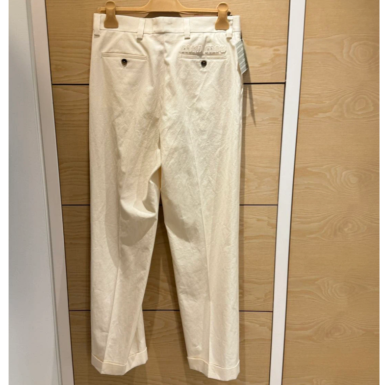 未使用 MIU MIU/缪缪 汤/P225175052/裤子 38码