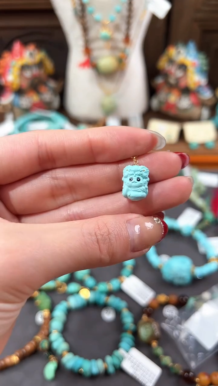 【闪购商品】绿松石提溜18K金镶嵌绿松石提溜