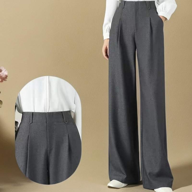 女侧松紧腰阔腿裤裁剪纸样