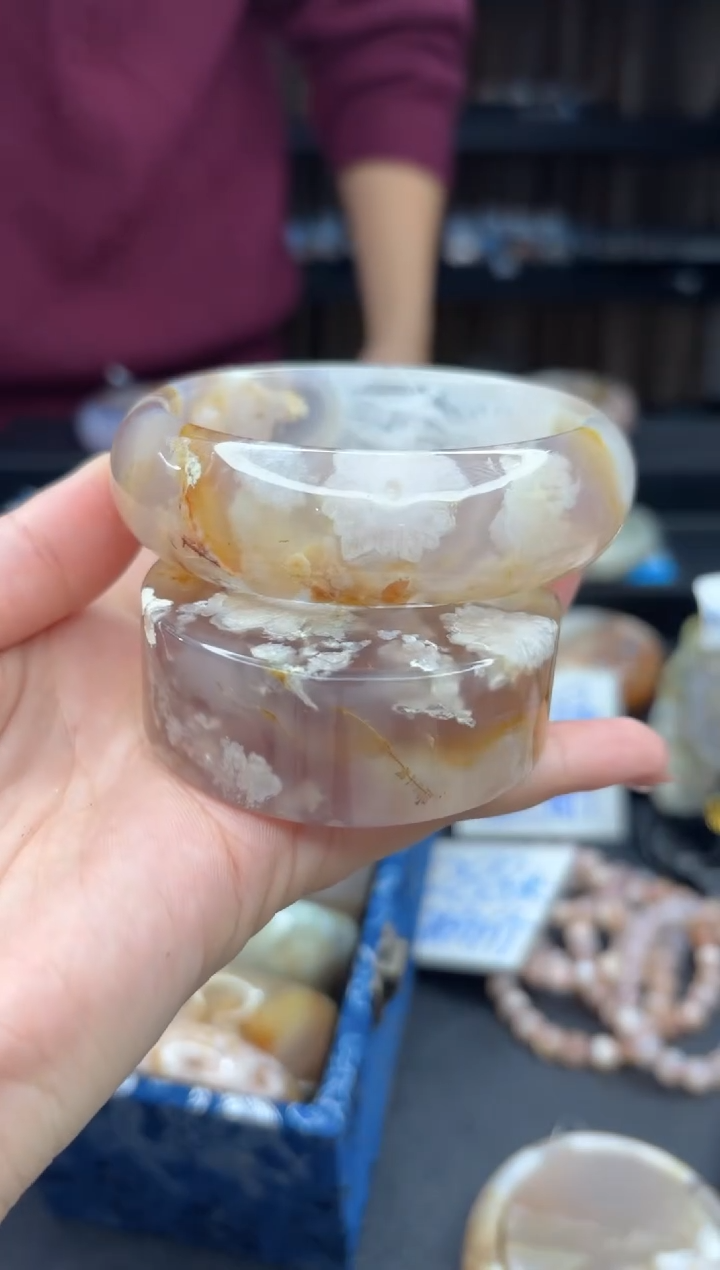 【闪购商品】石英质玉手镯未镶嵌97（64圈赠送镯心）