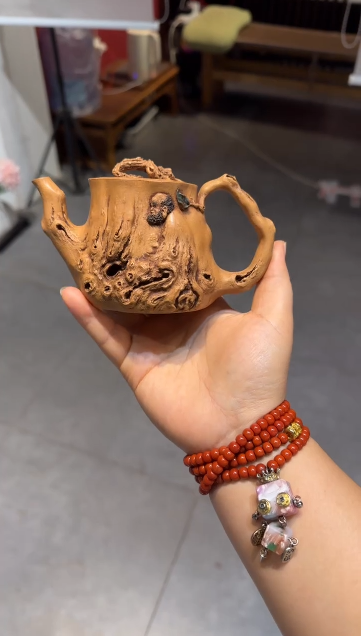 茶壶紫砂华*达摩 黄金段