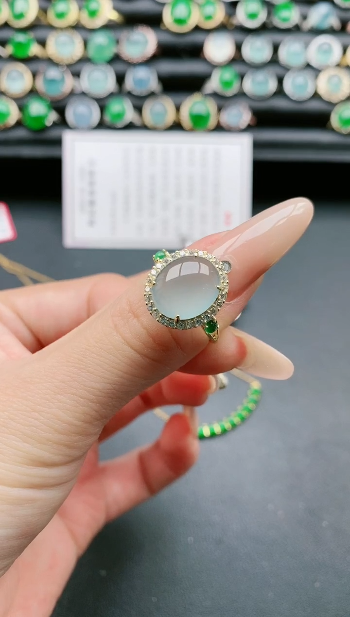 【闪购商品】翡翠戒指银S925镶嵌1111111111