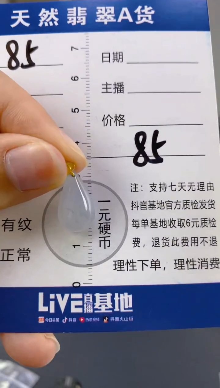 【闪购商品】翡翠颈饰18K金镶嵌天然A货翡翠