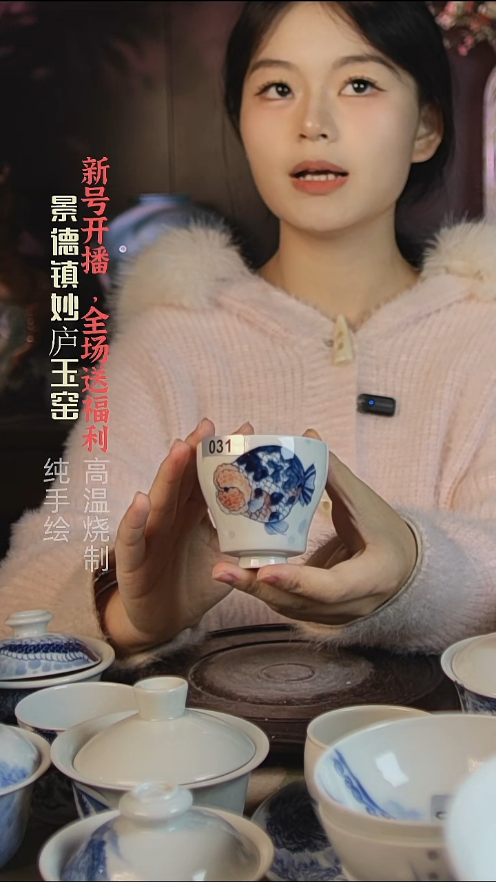 盘陶妙庐玉窑手握杯031微瑕