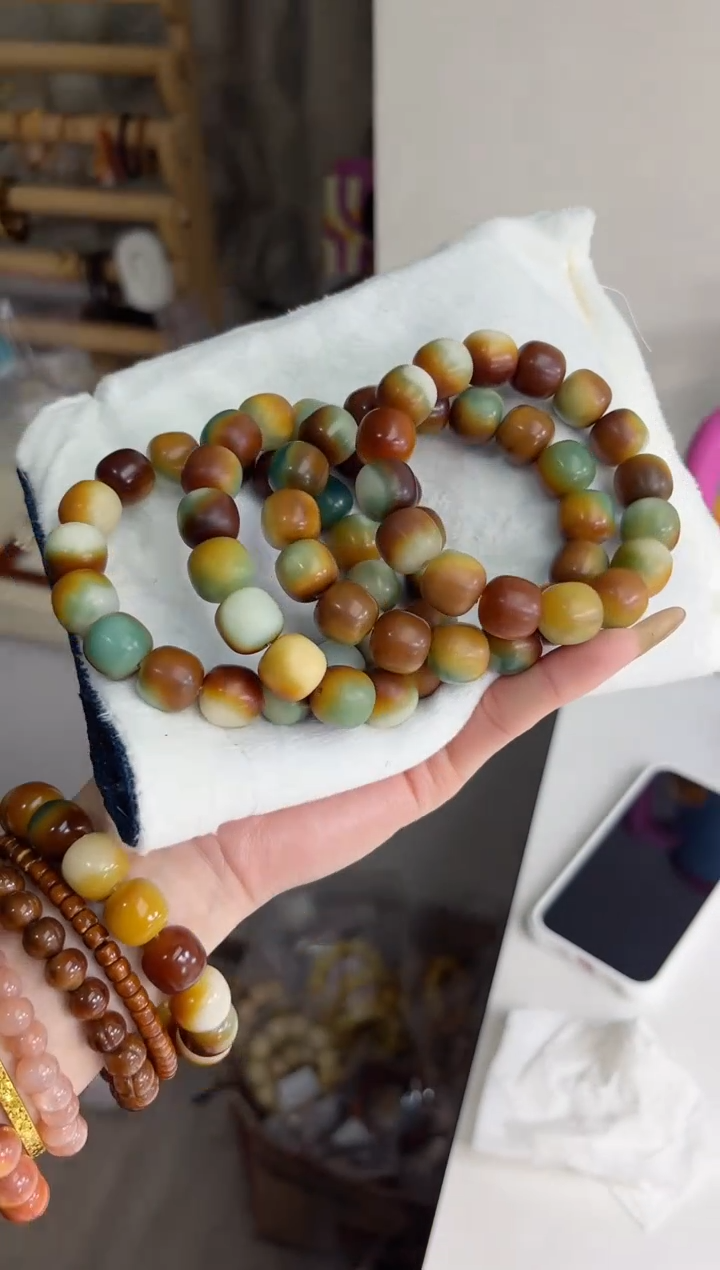 手串菩提根/象牙果沐l77敦煌干磨桶珠13*14mm手串