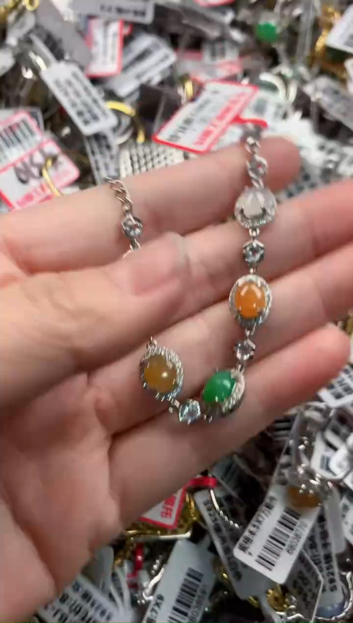 银S925镶嵌戒指翡翠1414---8