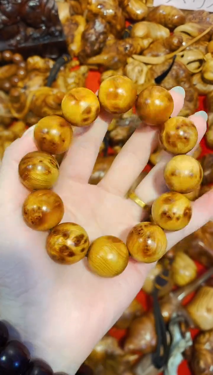 柏木（崖柏）35溏瘤2.0单条北太行崖柏手把件手串