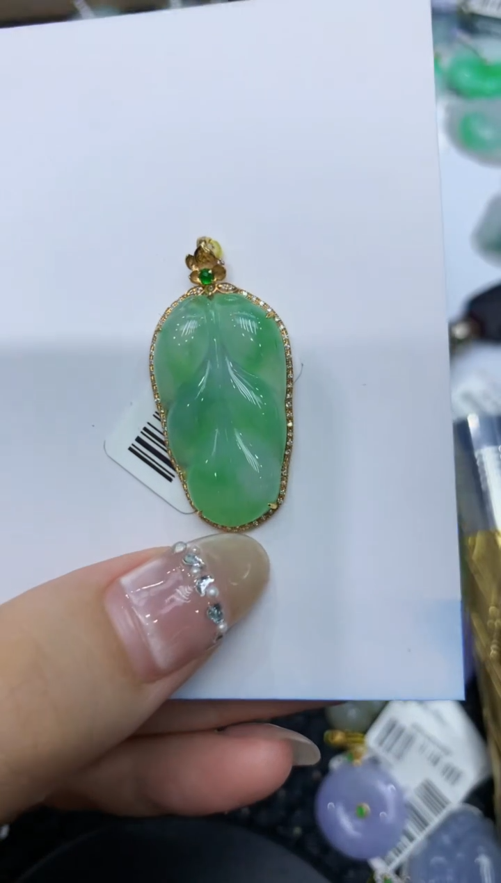 【闪购商品】翡翠颈饰18K金镶嵌222222222