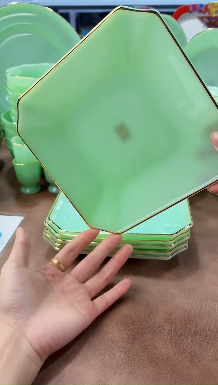 玉瓷7.5英寸方盘10个景德镇陶瓷