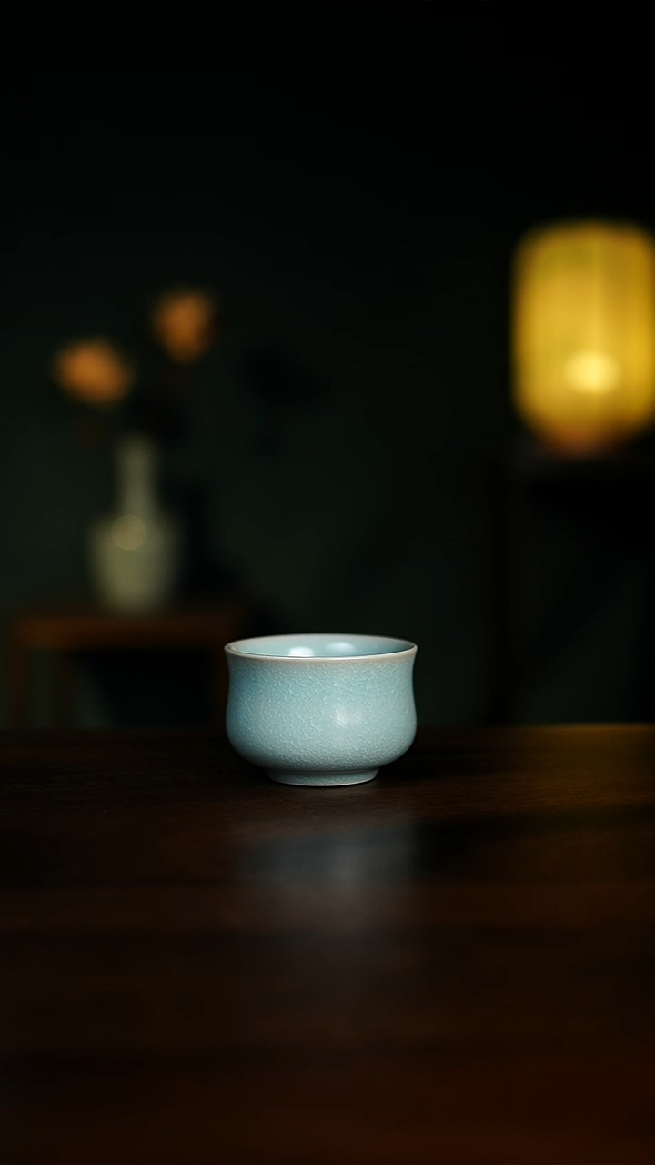 【闪购商品】仿古釉 支钉烧 束腰撇口杯 一级