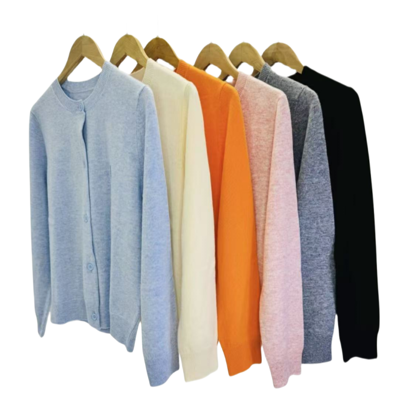 2025款女装笑脸薄款针织春秋休闲毛衣圆领开衫-920