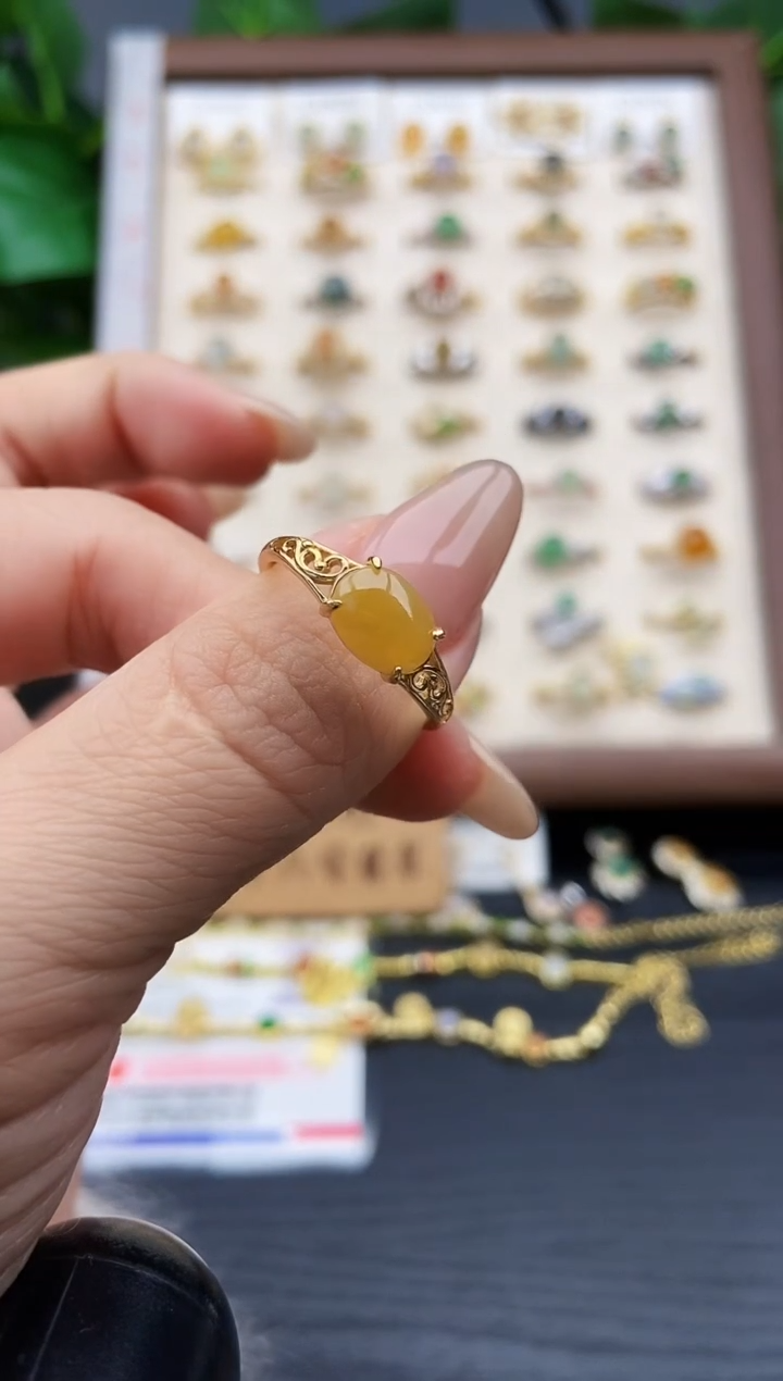 银S925镶嵌戒指翡翠12