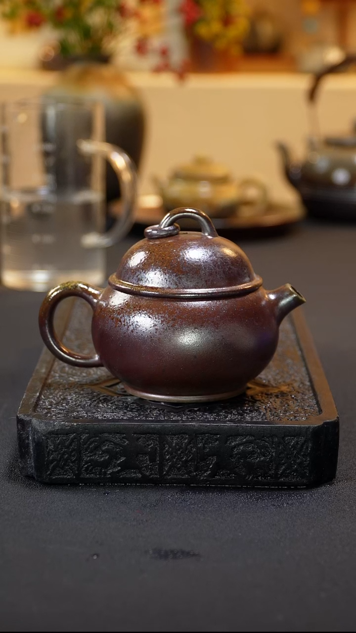 茶壶紫砂纯自然柴烧