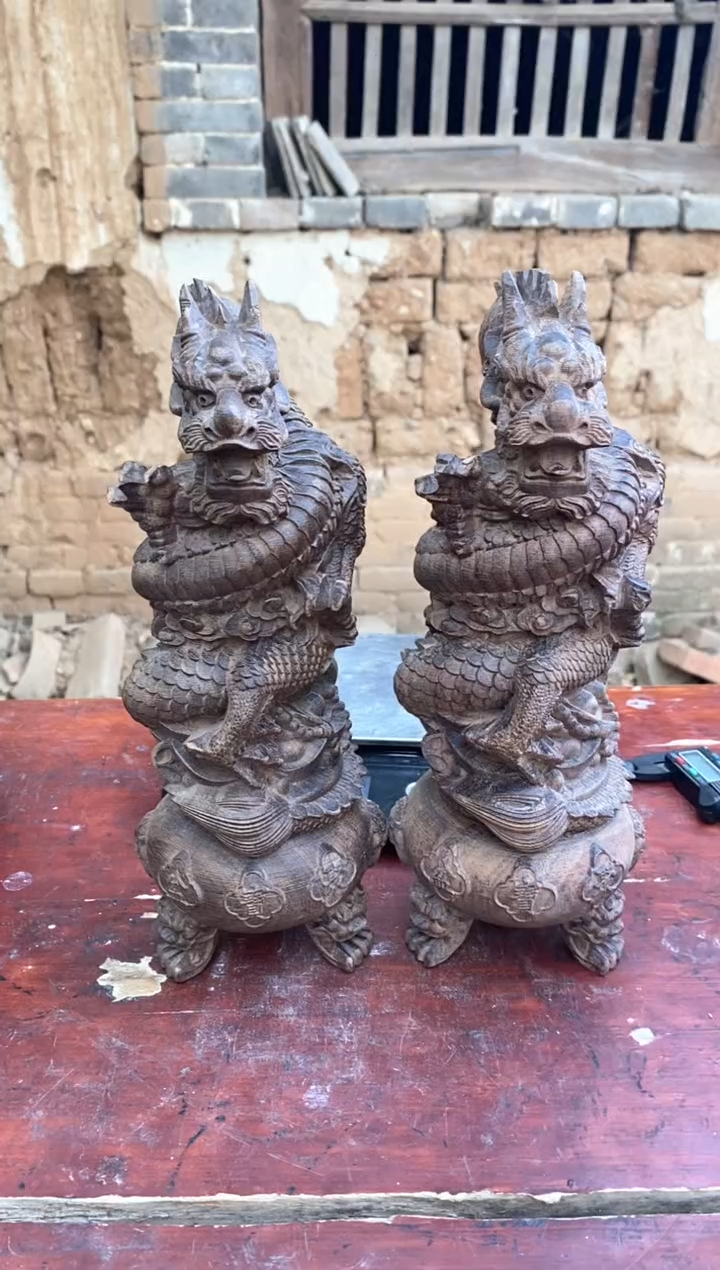 木一对龙缠柱精品好物推荐