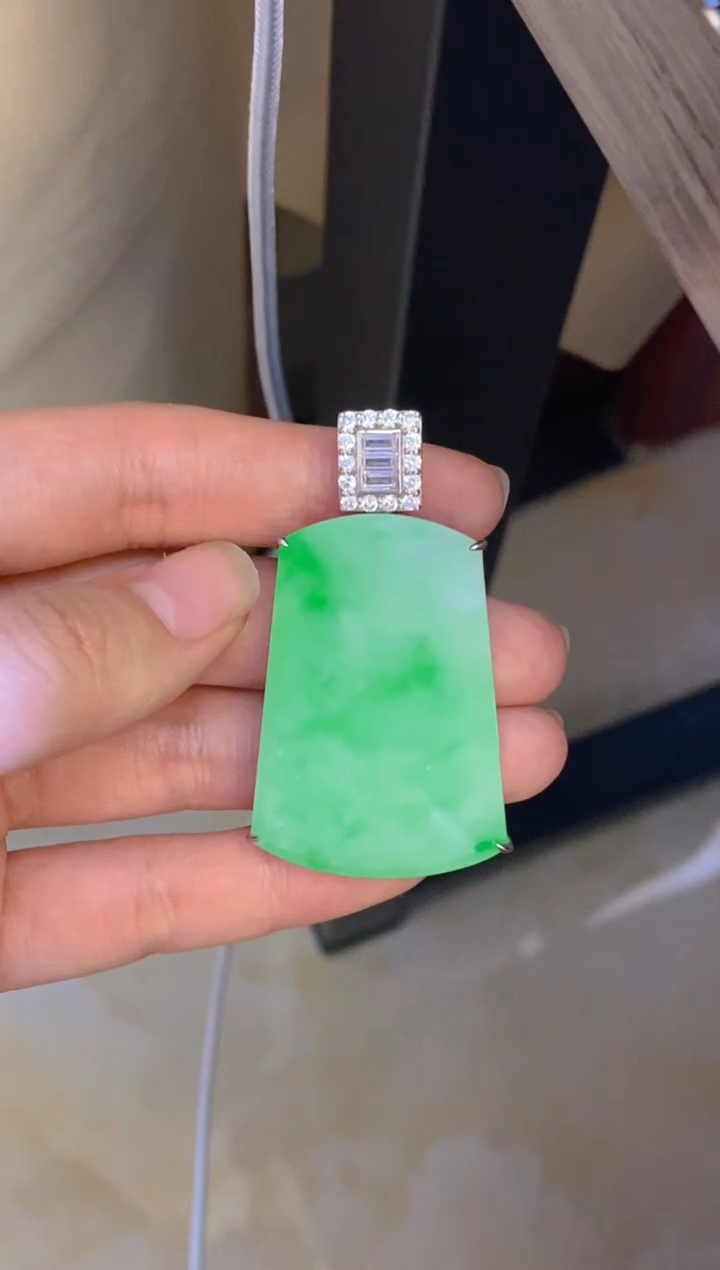 【闪购商品】翡翠颈饰银S925镶嵌吊坠