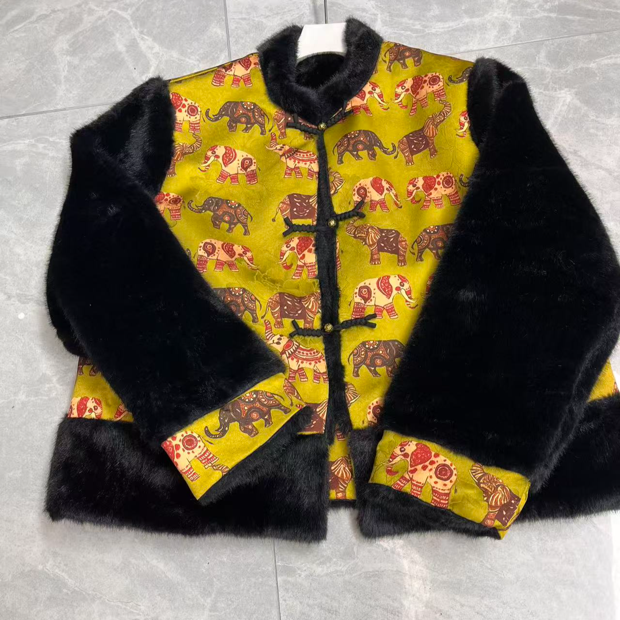 【吉象】冬季双面双穿新中式国风水貂长袖外套上衣540