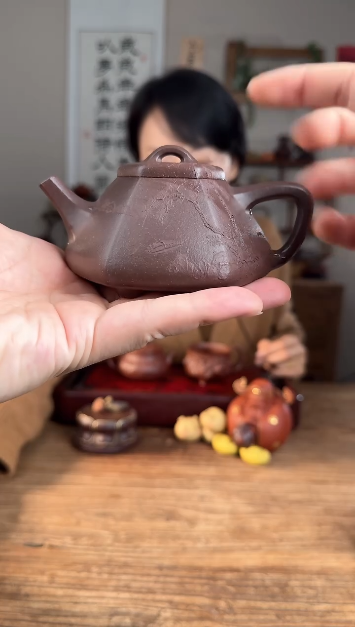 【闪购商品】紫砂茶壶六方子冶  底槽清