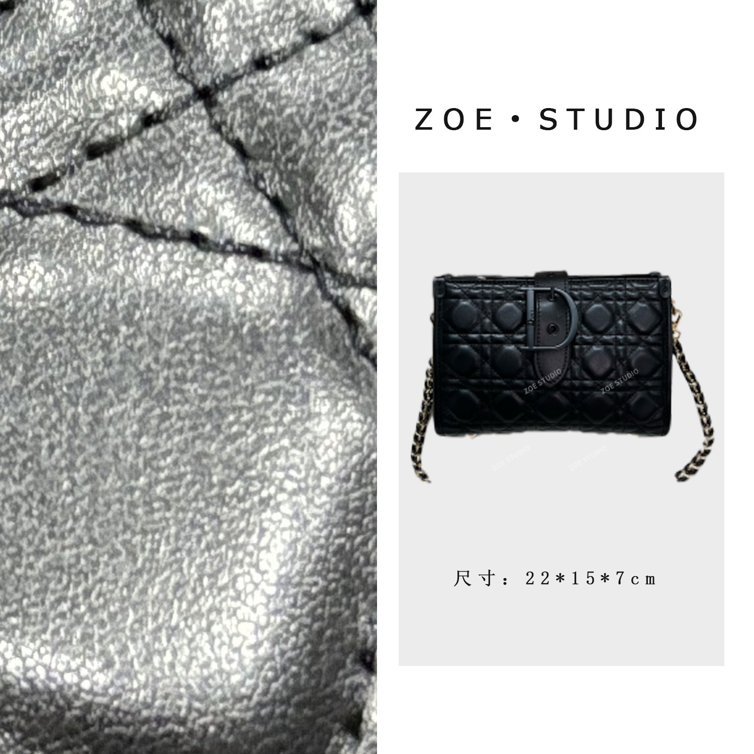 【佐伊甄选】（预）ZT-95016-黑色轻奢女士百搭单肩腋下真皮斜挎包